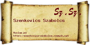 Szenkovics Szabolcs névjegykártya